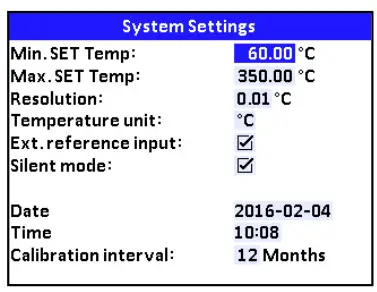 AMETEK CTC-652 Compact Temperature Calibrator- Se8tting