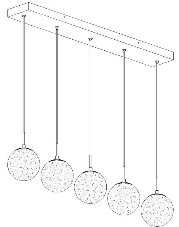 ZEVNI A04414 Mordy 5 Light Gold White Modern Contemporary Chandelier-