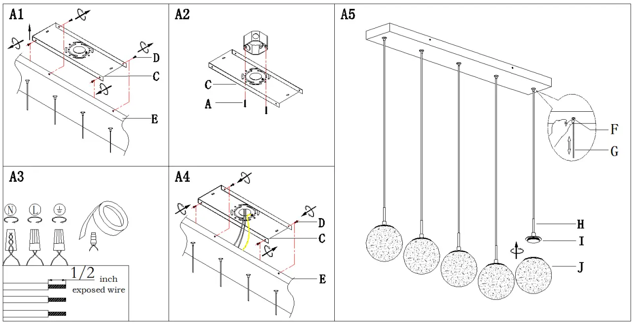 ZEVNI A04414 Mordy 5 Light Gold White Modern Contemporary Chandelier-fig3