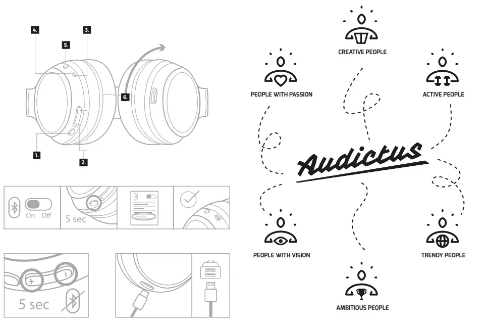 Audictus CHAMPION Bluetooth Wireless Headphones - 1