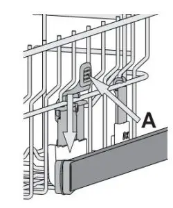 FIG 9 Adjusting the height of the upper rack