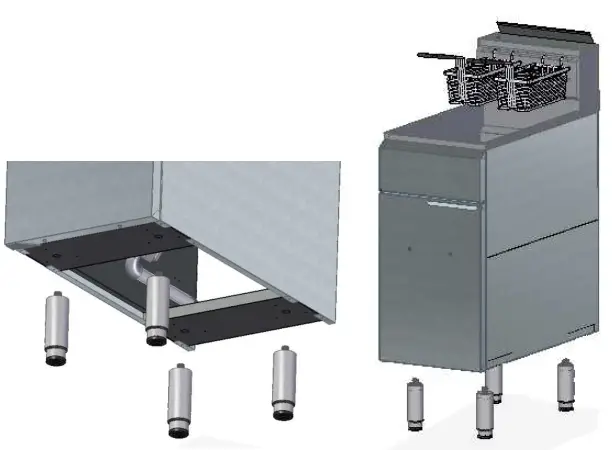 KUTANO KUT50FRN 50 S Gas Fryer - LEGS