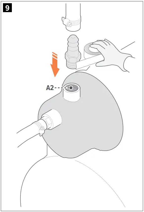 Fitting the delivery hose
