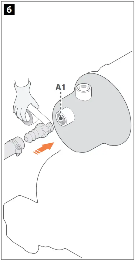 Fitting the suction hose
