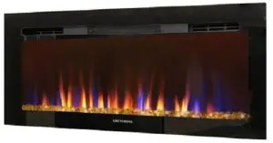 GREYSTONE F3025 31" LED Crystal flame Electric Fireplace