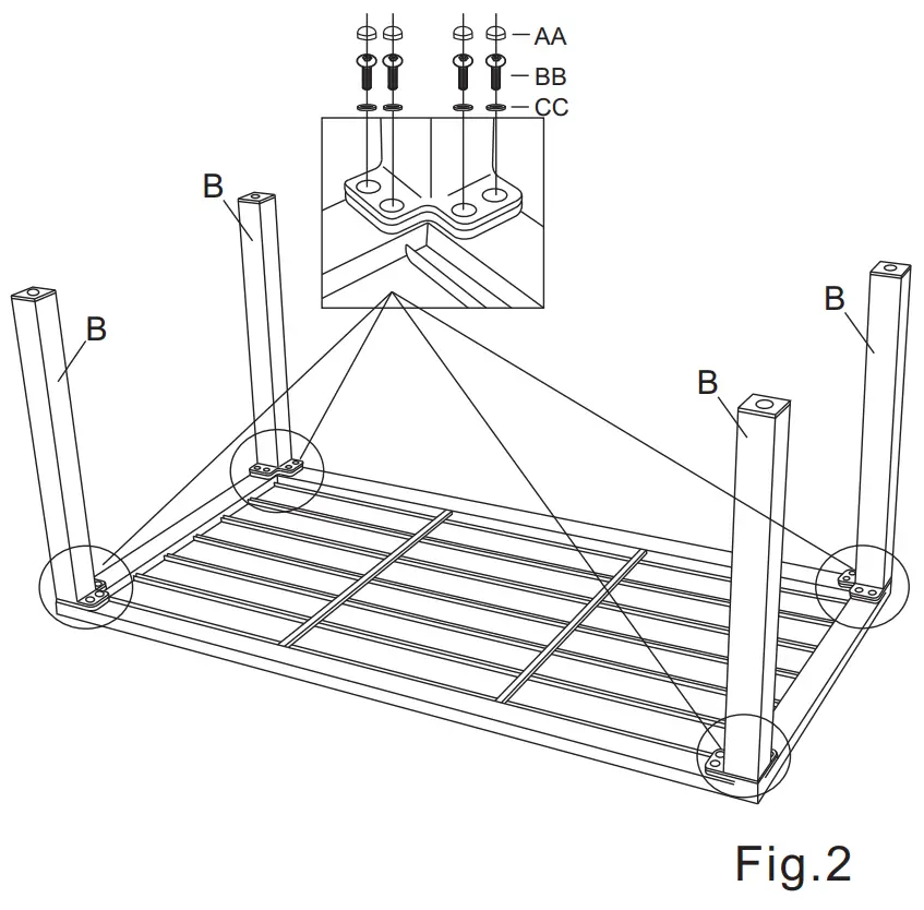 CASTLECREEK Madison 4PC Set - ASSEMBLY2
