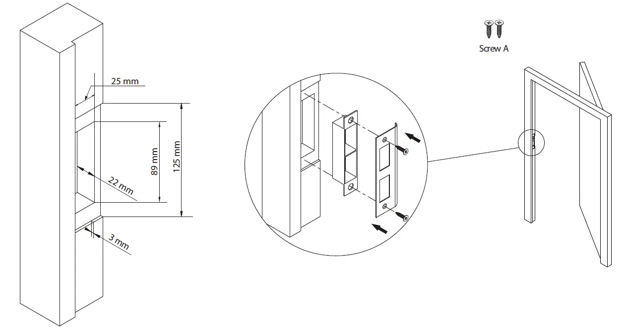 Installation of Strike Plate and Box