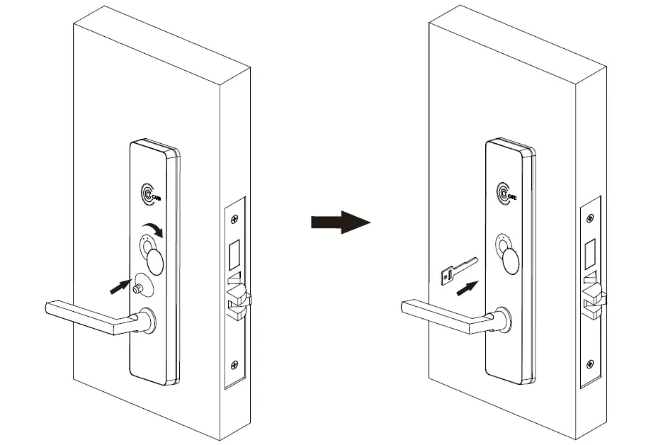 Test the lock with key