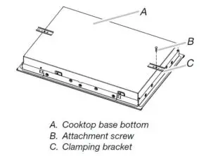 Cooktop over cabinets