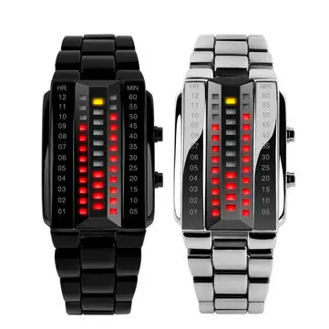Skmei 1013 fashionable creative couple led display watch full steel band  digital watch Sale - Banggood.com