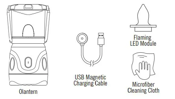 OLIGHT Olantren High Med Low Flaming LED Green - overview