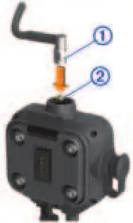 GARMIN Group Ride - Screw down and tighten the antenna cable