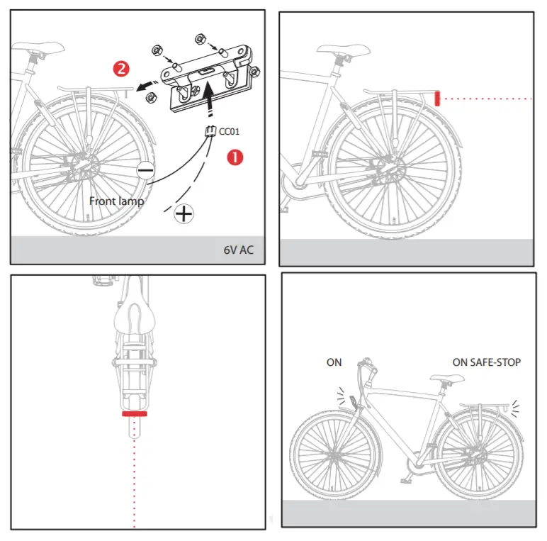 spanninga Pimento Large Dynamo Safe-Stop Bicycle Light 2