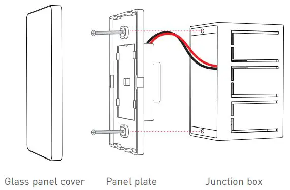 LTECH UB1 Intelligent Touch Panel Instruction Manual - Install the panel plate