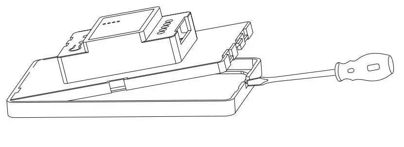 LTECH UB1 Intelligent Touch Panel Instruction Manual - Remove the panel plate with a flathead screwdriver