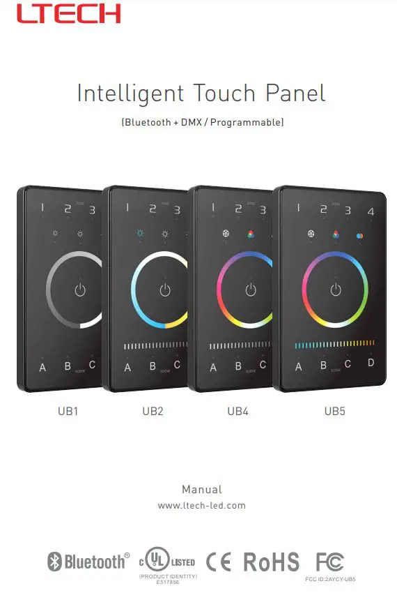 LTECH UB1 Intelligent Touch Panel Instruction Manual