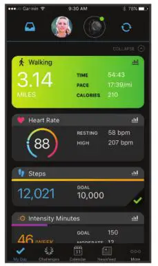 Garmin Vivosmart 4 - Analyze your data