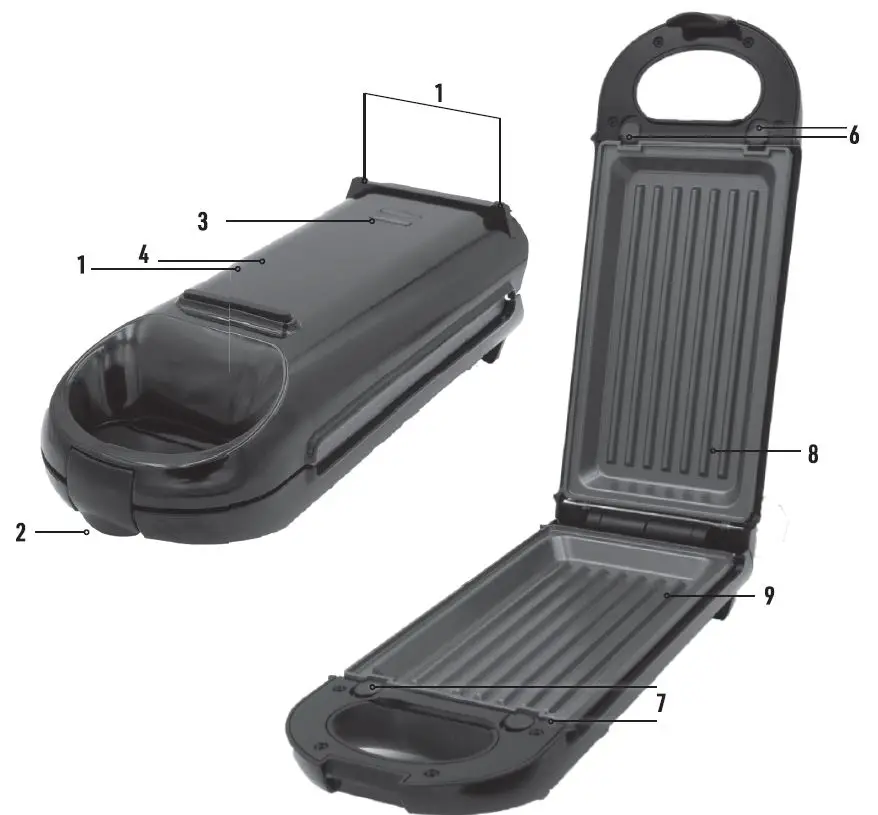 LIVINGTON M21333 FlipSwitch Rotating Multifunctional Grill fig 1