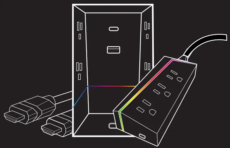 TITAN 55807 6-Outlet 8ft. Multicolor LED Surge Protector - Overview