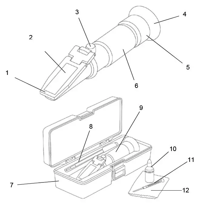 KERN ORA 3AA-AB Bee Analoges Refractometer FIG-3