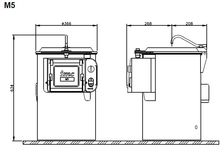 imc MF5 Counter Top Vegetable Peeler 1 Phase fig 1