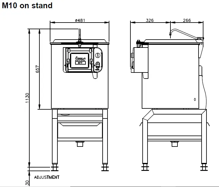 imc MF5 Counter Top Vegetable Peeler 1 Phase fig 2