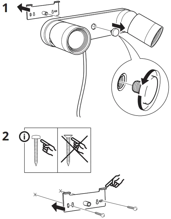 IKEA 004 289 93 NYMÅNE Wall Lamp Double - fig 1