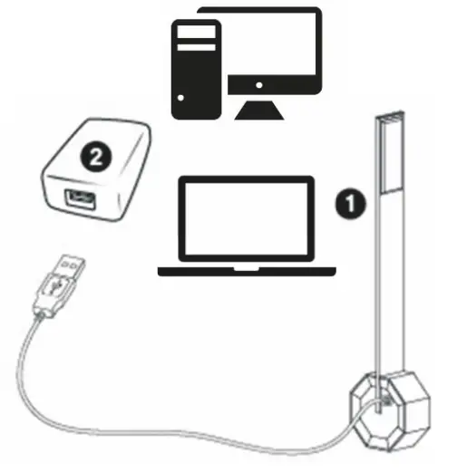 gingko Octagon One Plus Portable Alarm Clock Desk Light - figure 1