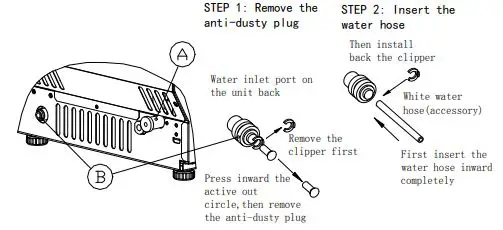 KoolMore Commercial Undercounted Ice Machine - Connecting the water drain pipe 1