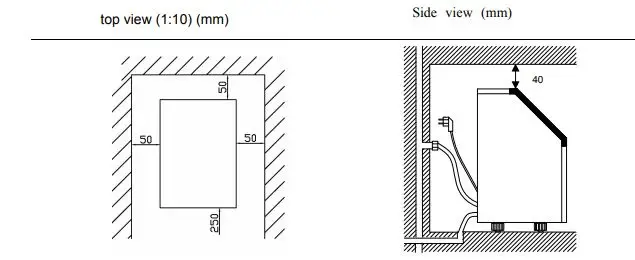 KoolMore Commercial Undercounted Ice Machine - INSTALLATION LOCATION REQUIREMENT