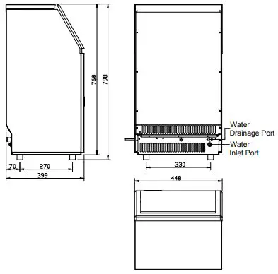 KoolMore Commercial Undercounted Ice Machine - SPECIFICATIONS