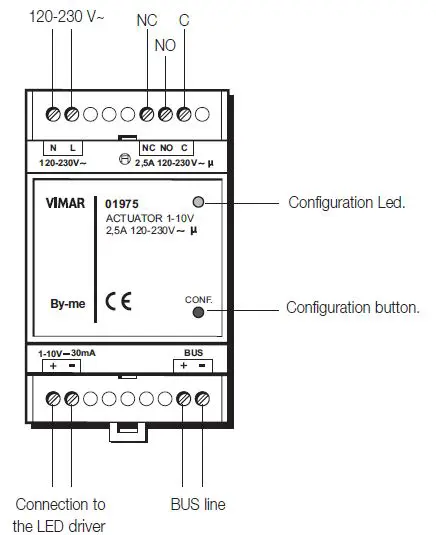 VIMAR 01975 1-10Vdc LED 120-230V Marine Actuator 1