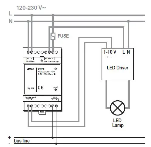 VIMAR 01975 1-10Vdc LED 120-230V Marine Actuator 2