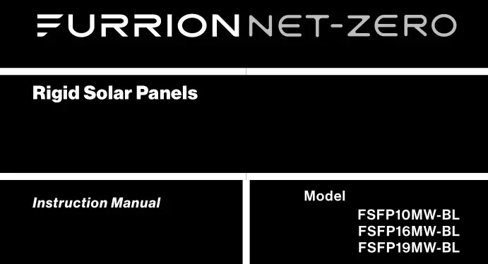 FURRION Rigid Solar Panels Instruction Manual