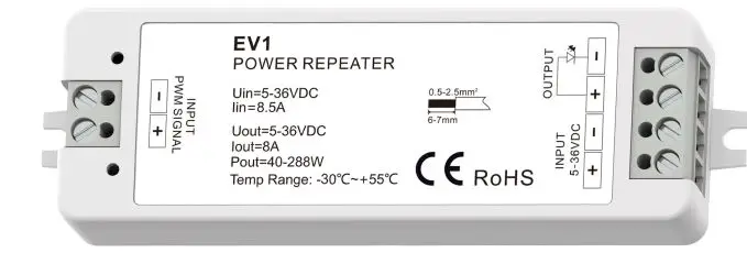 LEDYi-Lighting-EV1-1-Channel-Constant-Voltage-Power-Repeater-PEODUCT