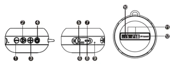 inwa MZ 368 Riding Speed Display Speaker - control panel