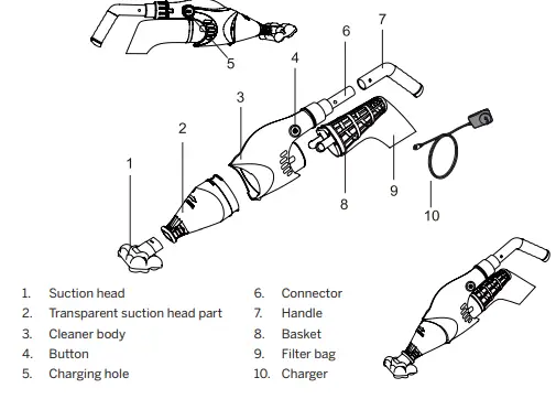Baracuda H0763200 REVB RECHARGEABLE HAND HELD VACUUM POOL CLEANER-fig2