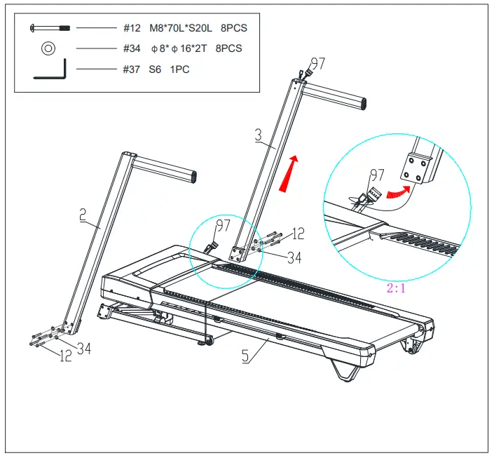 Sunny SF T7955 Evo Fit Incline Treadmill with Bluetooth and Dual Device Holders - fig 13