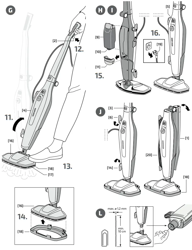 LEIFHEIT 11913 CleanTenso Tenso Steam Cleaner - Fig 3