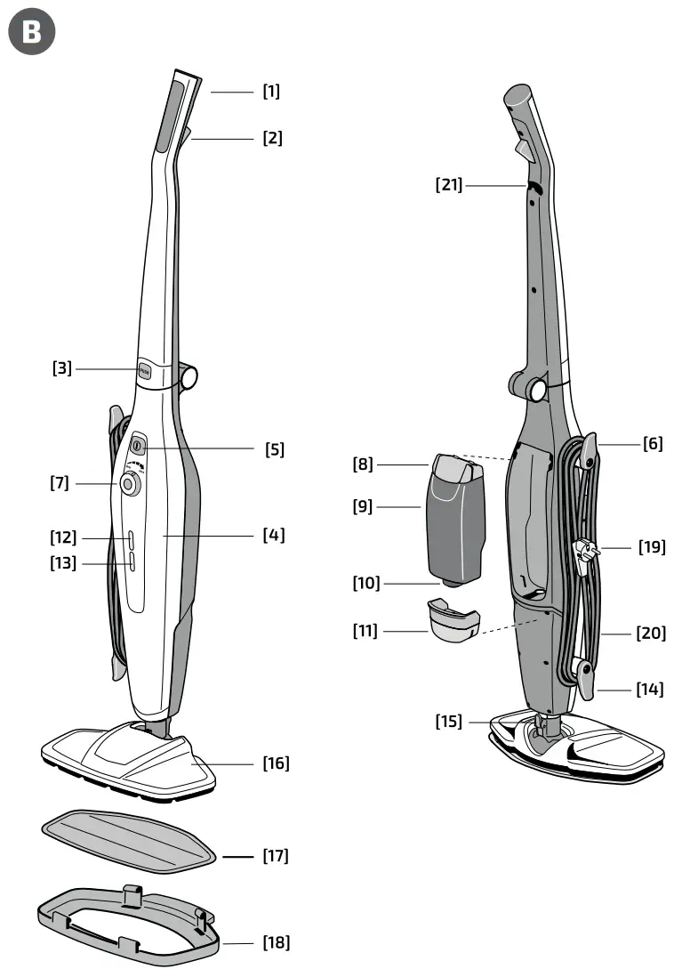 LEIFHEIT 11913 CleanTenso Tenso Steam Cleaner - Fig