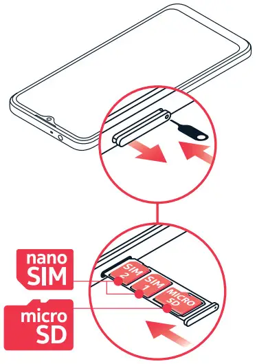 NOKIA TA 1401 Smartphone - Insert the SIM and memory