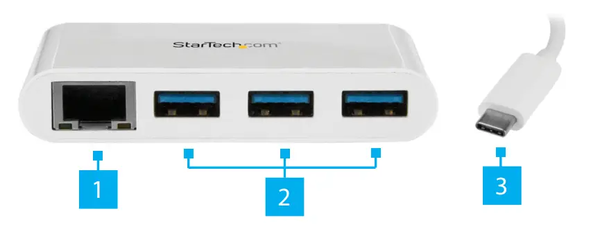 StarTech-HB30C3A1GEA-3-Port USB-3.0-Hub-with-Gigabit-1
