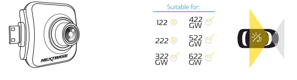 NEXTBase 414S2RFCZ Rear View Camera - Night Vision