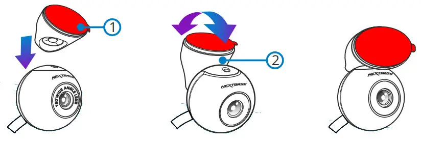 NEXTBase 414S2RFCZ Rear View Camera - mounted