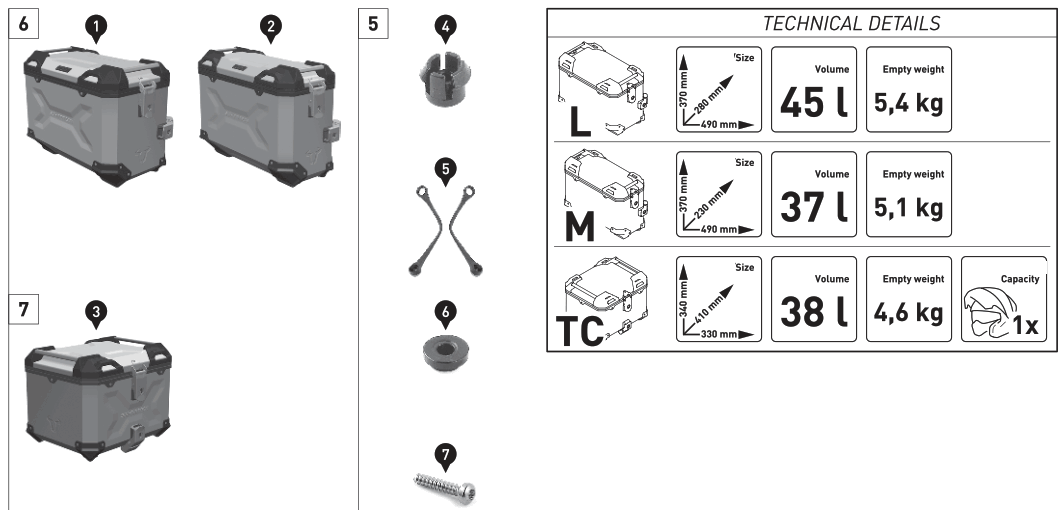 SW-MOTECH KFT.06.282.70100S TRAX ADV Aluminum Case System - fig4