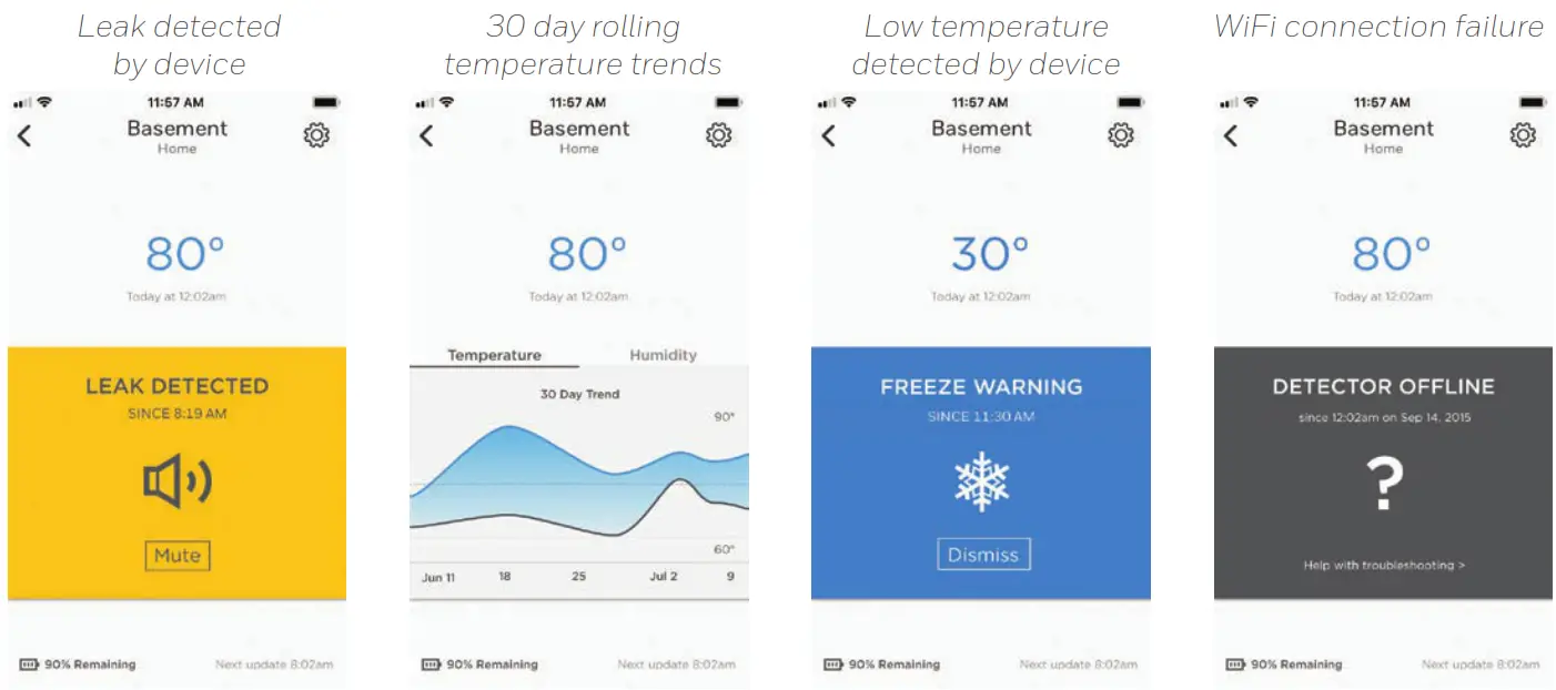 resideo RCHWES4 Wi Fi Water Leak and Freeze Detector - FIG 9