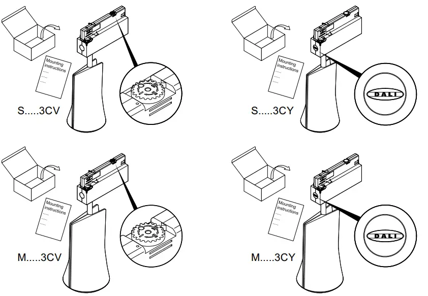 ZUMTOBEL IYON S Round LED Track Light Instruction 1
