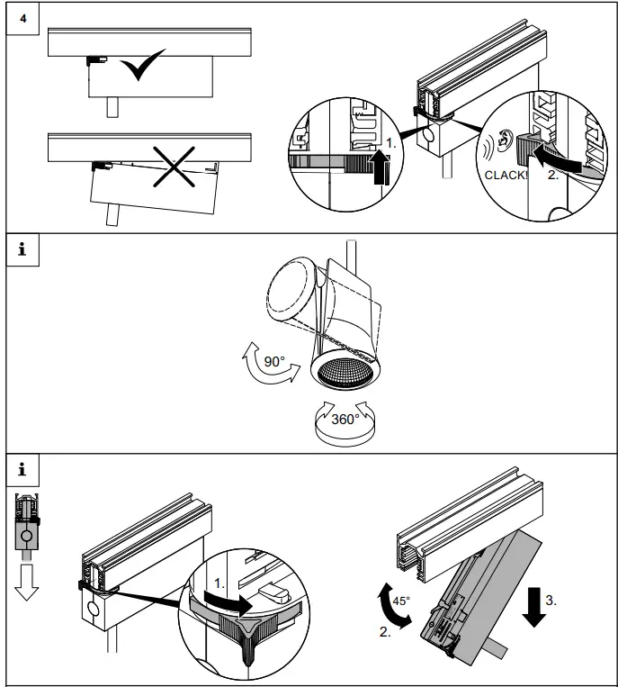 ZUMTOBEL IYON S Round LED Track Light Instruction 10