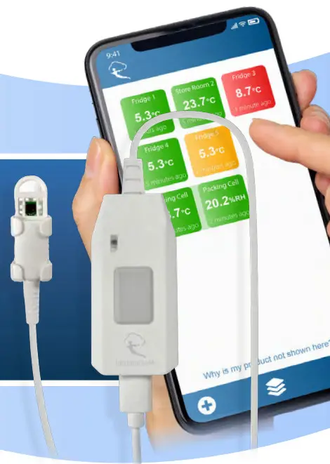 files thru the air WA-PRO-THP Temperature and Humidity Limit Alert Sensor