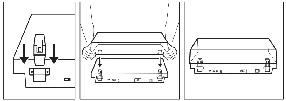 VICTROLA VPT-1000 Belt Drive T1 Turntable - DUST COVER INSTALLATION